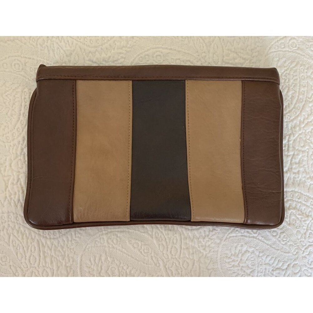 Boho purse clutch patchwork striped bag pocketbook Bohemian 70s look pleather